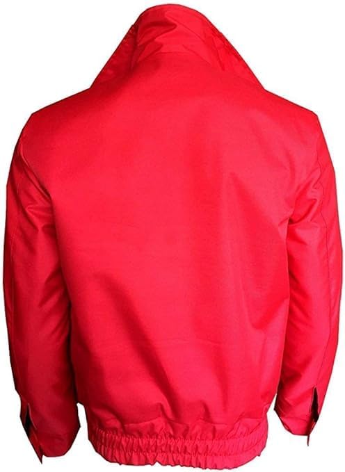 Rebel Red Jacket for Men's - Dean Stark Red Jacket Real Cotton Motorcycle Jacket - Men Red Racer Slim Jacket-Leather Planet