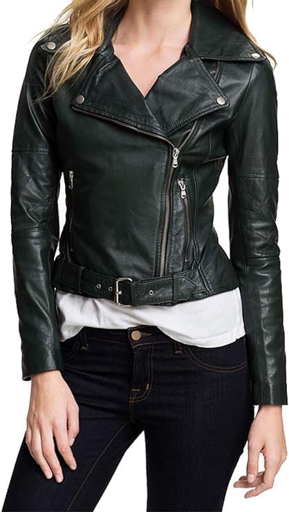 Women's Black Moto Riding Fit Leather Jacket for Women-Leather Planet