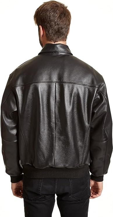 Men's Black Leather Jacket - Real Cowhide Leather Jacket For Men-Leather Planet