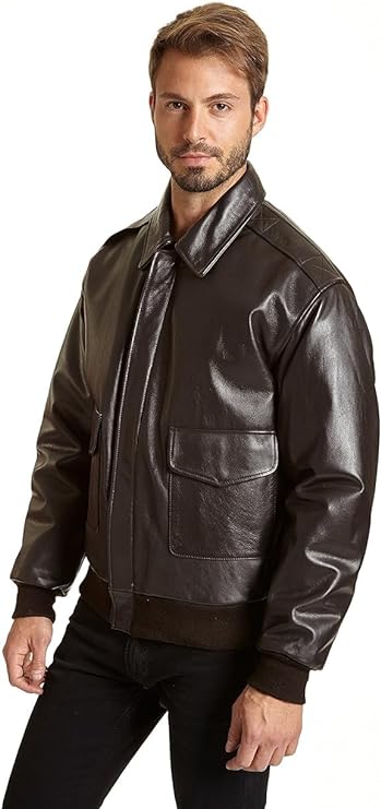 Men's Brown Leather Jacket - Real Cowhide Leather Jacket For Men-Leather Planet