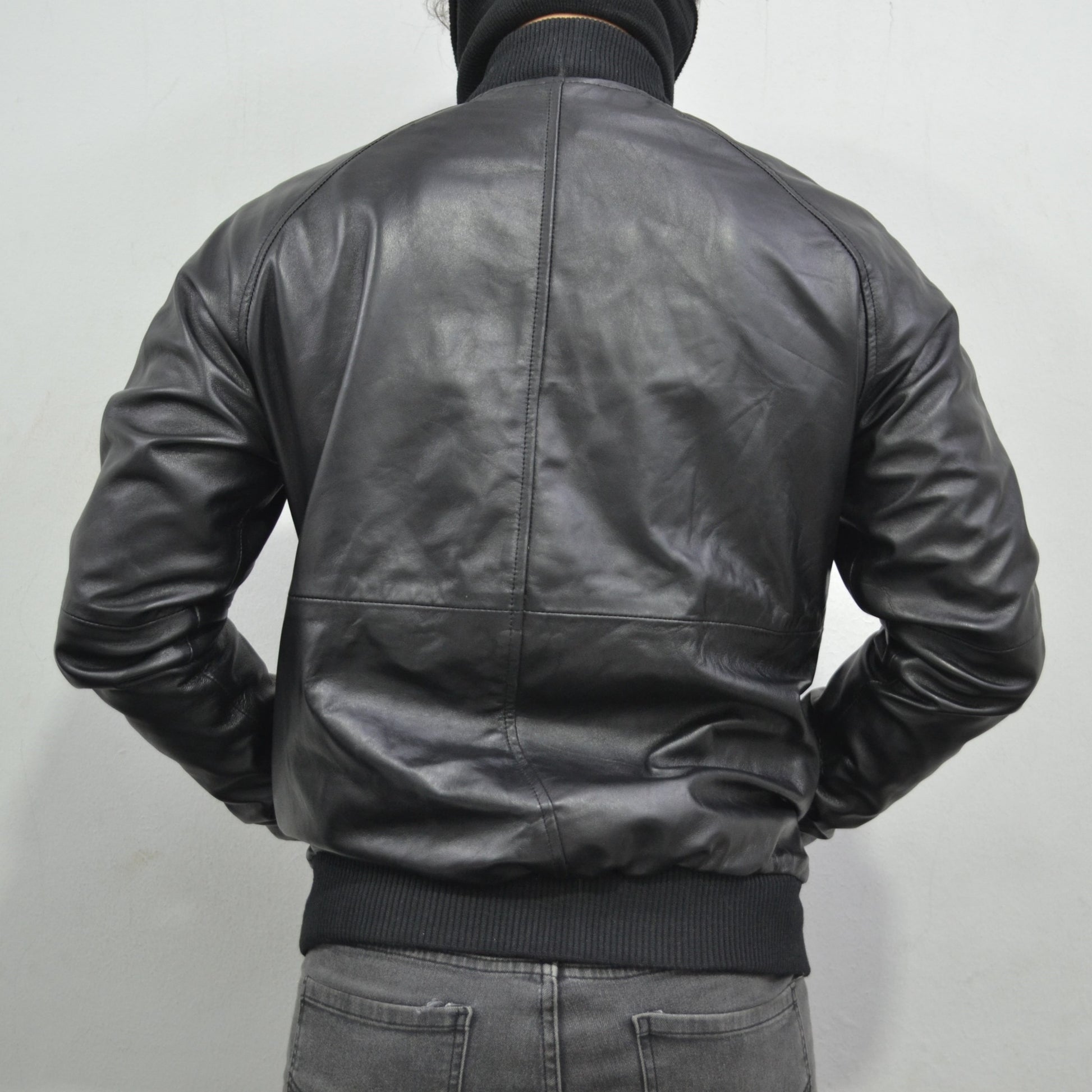 Men's Bomber Leather Jacket - Original Leather Baseball Spring Leather Jacket-Leather Planet